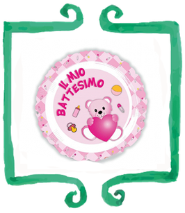 Palloncino mylar Il mio Battesimo rosa - 18 in (45 cm)