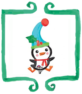 Palloncino Mylar Pinguino - 13 in x 33 in (33 cm x 83 cm)