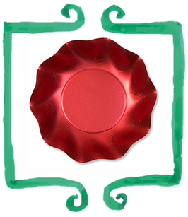 Piatto Fondo Rosso - 10 pezzi