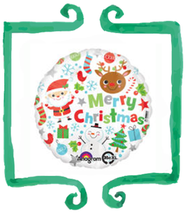 Palloncino Mylar Merry Christmas! - 17 in (43 cm)