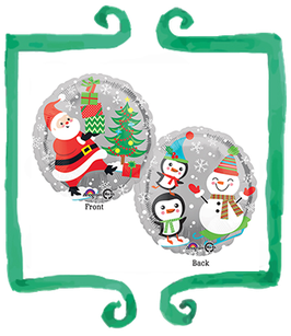 Palloncino Mylar Personaggi di Natale - 17 in (43 cm)