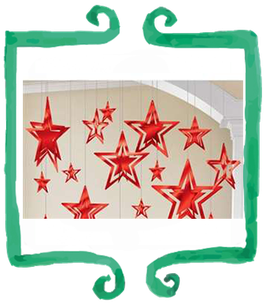 Stelle soffitto rosso