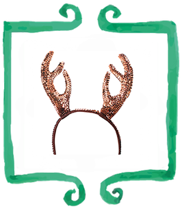 Cerchietto Corna da renna con paillettes