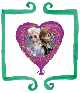 Palloncino mylar Frozen cuore 18"/45cm