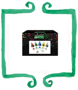 Kit Cotillons capodanno multicolor per 10 persone