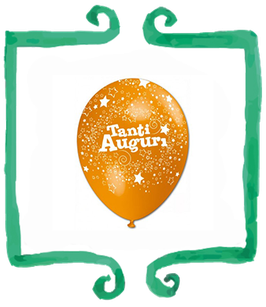 Palloncini in lattice stampati Tanti Auguri colori assortiti 12"/30cm - 10 pezzi