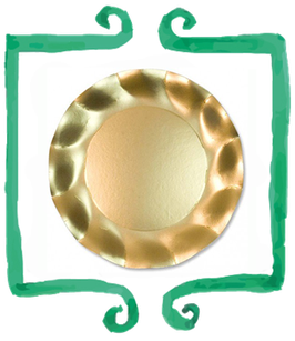 Piatto Piano Oro Lucido- 10 pezzi