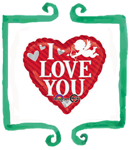 Palloncino Cuore I love you con angioletto