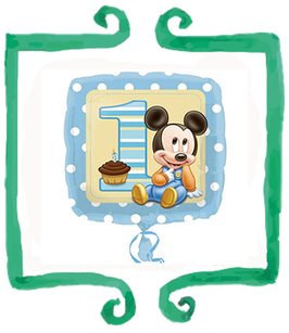 Palloncino 1 Compleanno Baby Topolino