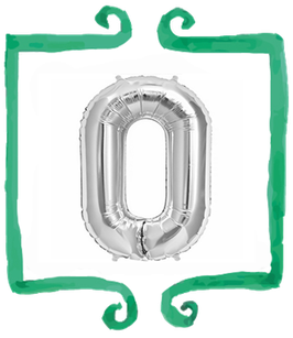palloncino Numero 0 grande - 100 cm