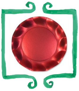 Piatto Piano Rosso - 10 pezzi