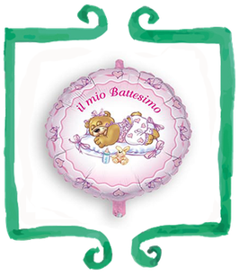 Palloncino Il mio Battesimo rosa