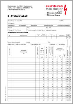 E-Prüfprotokoll