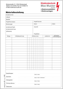 Materialbestellung