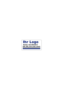 VDE Etiketten mit Firmenlogo