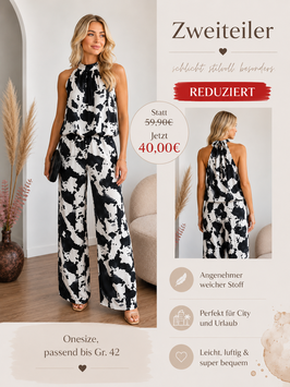 Zweiteiler OFFWHITE - SCHWARZ