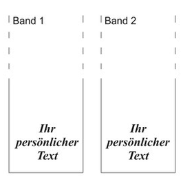 Schmale Trauerschleife mit persönlichen Text