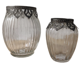 Vase silber dekor