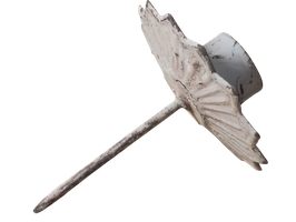 Spitzkerzenlichthalter antikweiß