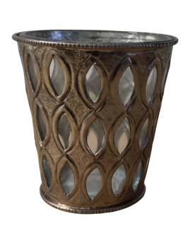 Windlicht metall-glas Antik D8H8