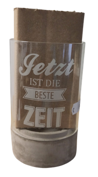 Zement/Glas Windlicht 1-2.Wahl