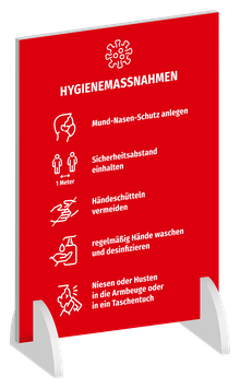 AUFSTELLER "Hygienemaßnahmen"