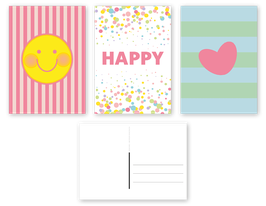 Postkarten 3erBundle "Happy"