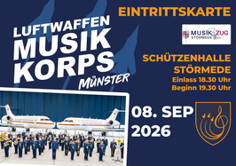 Eintrittskarte Konzert Luftwaffenmusikkorps
