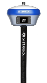 STONEX S980+ mit Empfang der vollen Satellitenkonstellation, 1.408 Kanäle, 10 Hz Positionierung, UHF-Modul, 4G LTE Web-Interface, interner Akku (10 h Betriebsdauer)