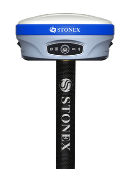 STONEX S900+ mit Empfang der vollen Satellitenkonstellation, 10 Hz Positionierung, 4G LTE, Web-Interface, elektronischer Libelle, Doppelakku, UHF (opt. freischaltbar)