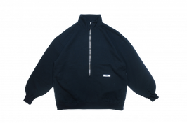 Half zip track jacket BLACK（ブラック）