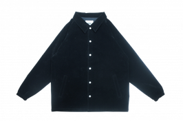 Fake suede coach jacket BLACK（ブラック）
