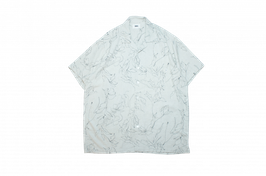 Printed rayon linen shirts NATURAL（ナチュラル）