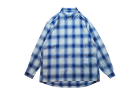 Ombre check shirts BLUE（ブルー）