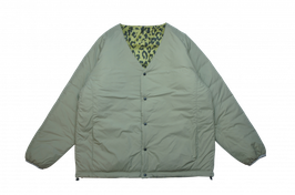 Reversible nyron cardigan KHAKI（カーキ）