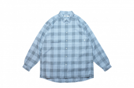 Brushed check shirts SAX（サックス）