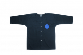 Koikuchi-shirts "牡丹文字" 黒