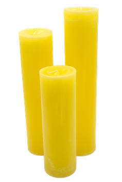 Design-Kerze – gelb intensiv