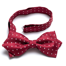 Fliege gebunden, Polka Dots Diamond Point, rot