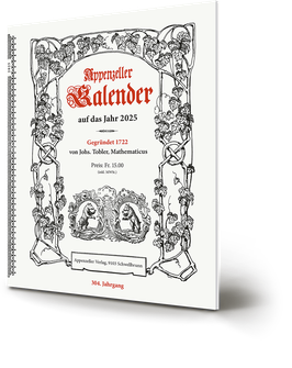 Appenzeller Kalender 2026 mit Strickanleitung Bufis (Bunte Figuren)