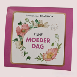 Fijne Moederdag Kweek je eigen klaproos zadenpakket