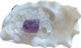 Fluorit violett, Trommelstein, Größe 18 x 13 mm - ohne Deko