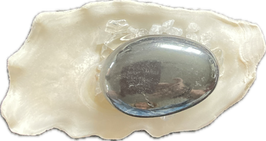 Hämatit, schwarzglänzend, Trommelstein, Größe 40 x 27 x 13 mm - ohne Deko