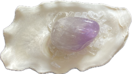 Amethyst violett Maserung, Trommelstein, Größe 33 x 25 mm - ohne Deko