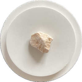Baryt weißrosa Mineral, Rohstein, Größe 19 x 15 mm - ohne Deko
