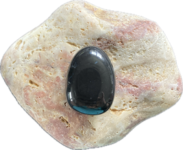 Rauchobsidian/Apachenträne, Schmuck Anhänger schwarz durchscheinend,  Größe 28 x 20 mm - ohne Deko