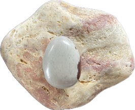 Porzellanit grau braun gemustert, Schmuck Anhänger mit seitlicher Bohrung, Größe 29 x 21 mm - ohne Deko