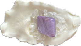Charoit Charoid, violett gemustert, Trommelstein, Größe 23 x 21 mm - ohne Deko