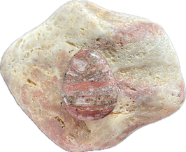 Leopardenjaspis rot grau braun gemustert, Schmuck Anhänger mit seitlicher Bohrung, Größe 30 x 22 mm - ohne Deko