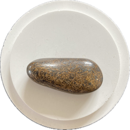 Bronzit braun Maserung, Trommelstein, Größe 40 x 20 mm - ohne Deko